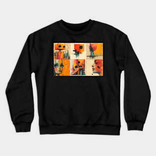 Orange Bauhaus Series Crewneck Sweatshirt